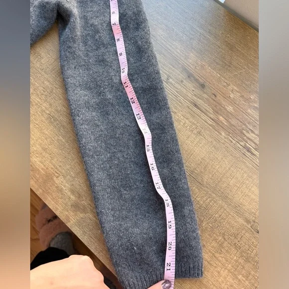 Kenar 100% Gray Open Front Women's Cashmere Cardigan Size Large - Picture 3 of 6